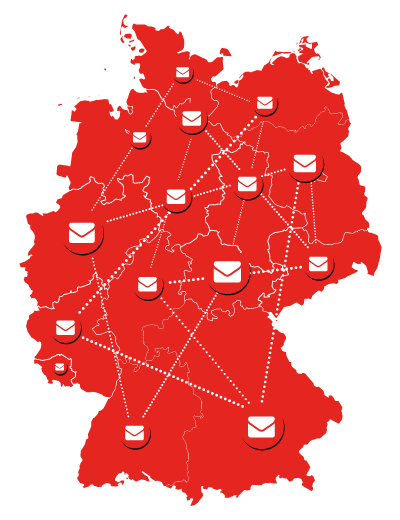 Schneider Direktmarketing Verteilgebiete Deutschland