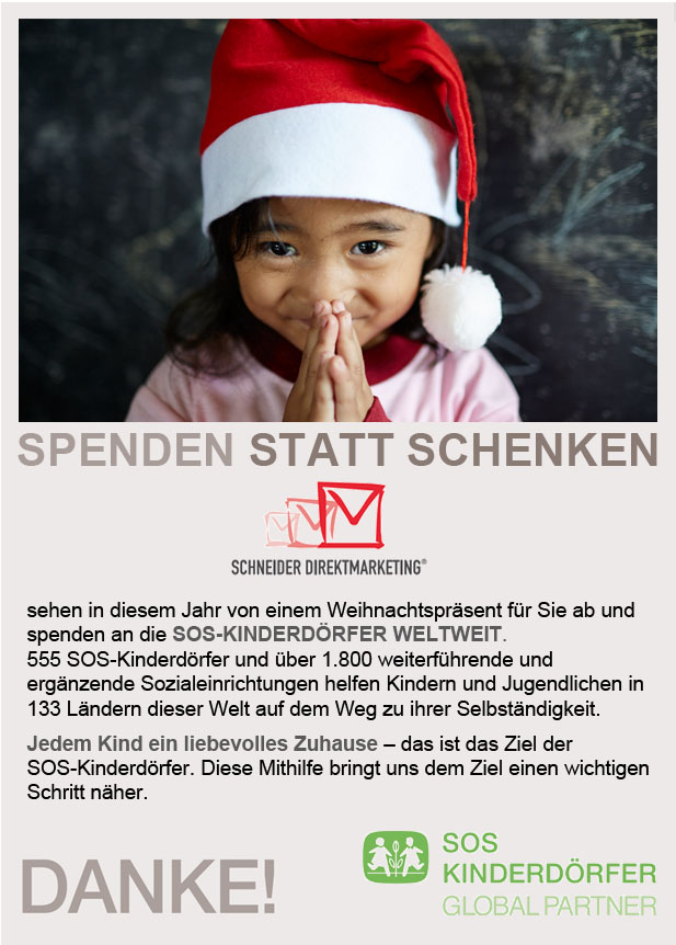 Schneider Direktmarketing wünscht fröhliche Weihnachten